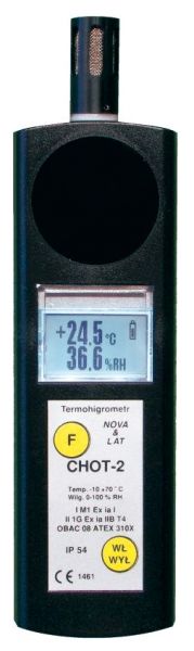 Přístroj pro měření teploty a vlhkosti CHOT-2 ATEX